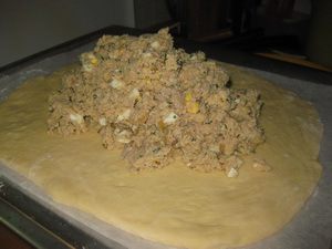 Кулебяка с мясом