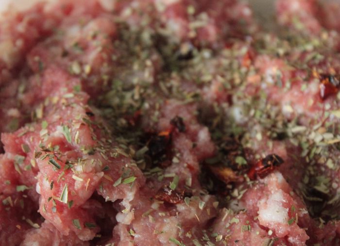 Пирог с мясными шариками