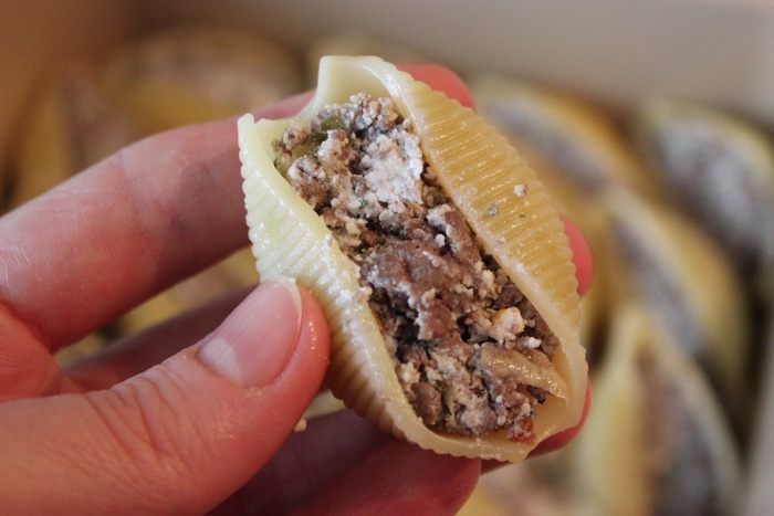 Конкильони с фаршем