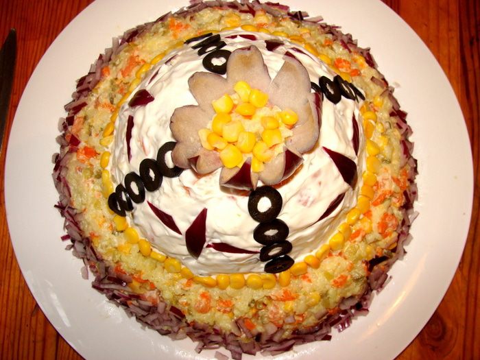 Праздничный салат &amp;quot;Шапка Мономаха&amp;quot;