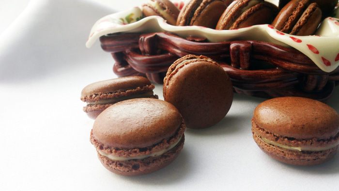 Печенье &amp;quot;Макарон&amp;quot; с карамельно-шоколадным кремом