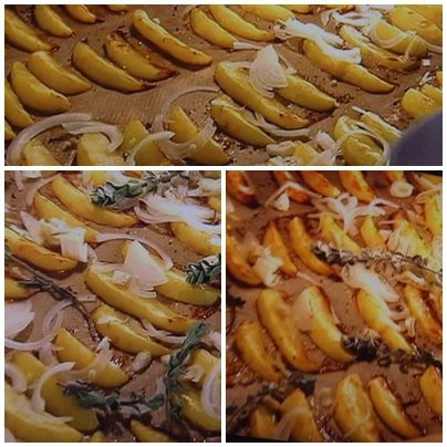 Запеченные под моцарелой свиные медальоны с хрустящей картошкой