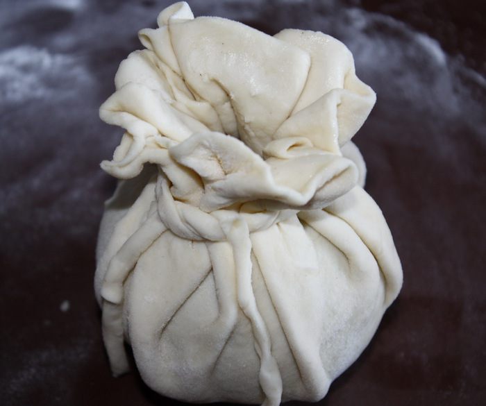 Медовые яблочки в хрустящем мешочке