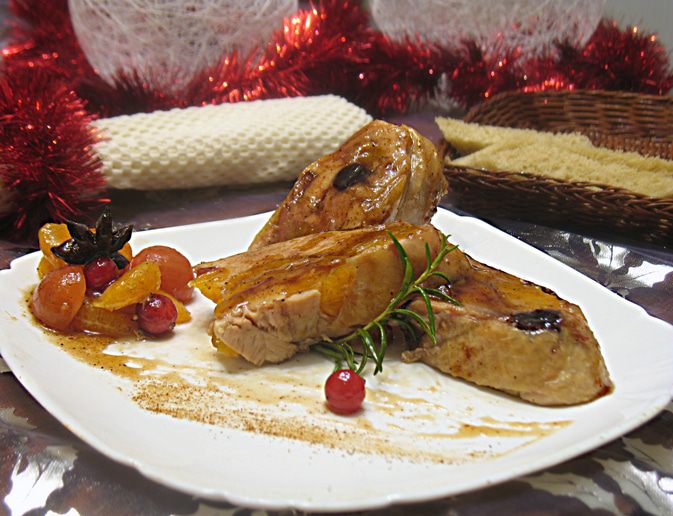 Курица с мандаринами под мандариновой глазурью