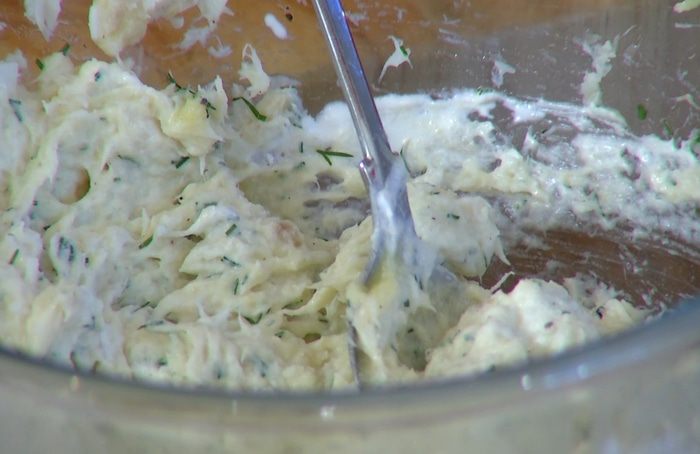 Помидоры, фаршированные треской и картофелем