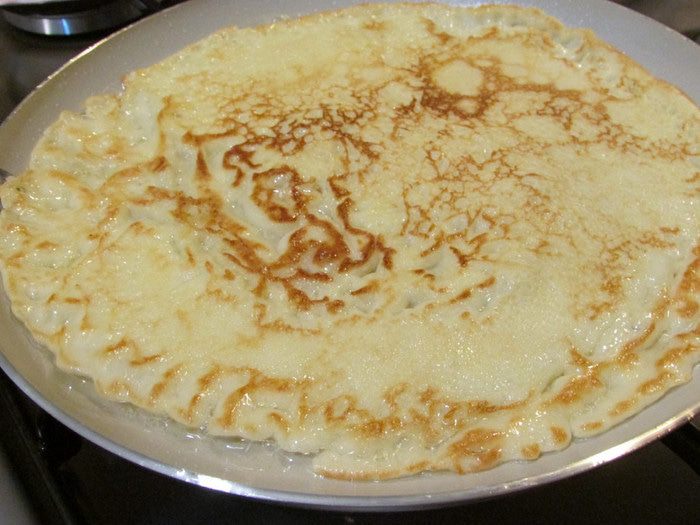 Креспелле (Crespelle) с печенью, нутом и помидорами черри
