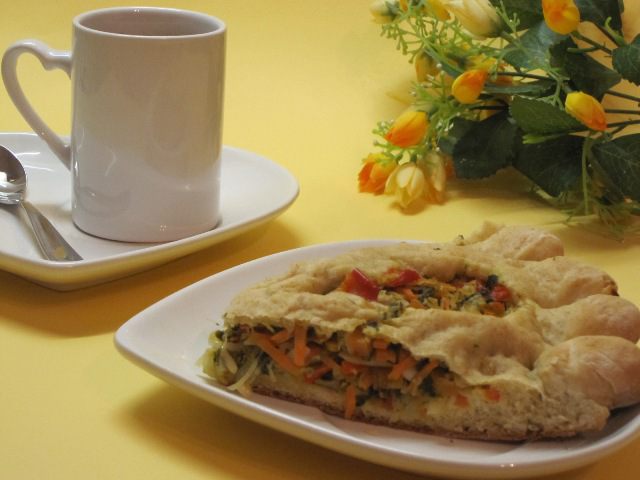 Пирог с овощами и зеленью