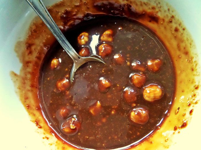 Оладьи с черникой и шоколадом