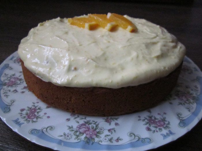 Тыквенный пирог со специями под цитрусовым кремом (Orange and Spice Pumpkin Cake)
