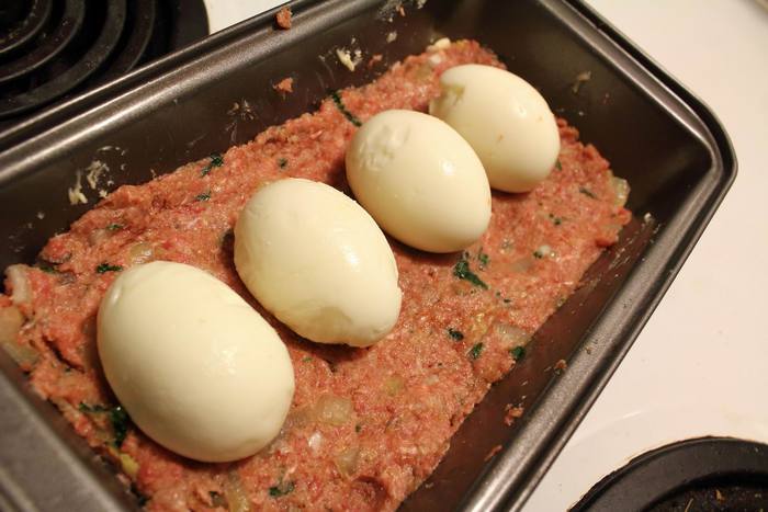 Мясной хлеб с яйцом «Солнечный»