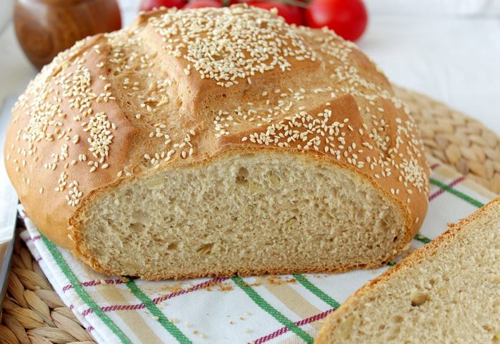 Хлеб из смешанной муки на йогурте 