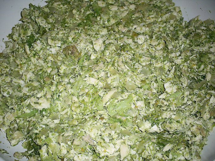 Запеченная блинная курочка с двумя начинками