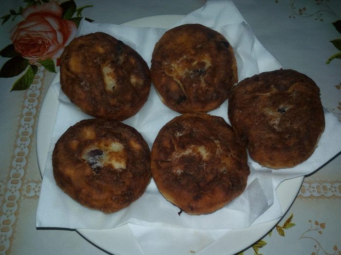 Сырники с бананом и клюквой