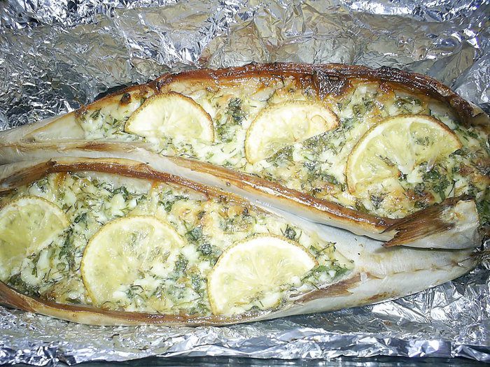 Фаршированная запеченная скумбрия &amp;quot;Пикантная&amp;quot;