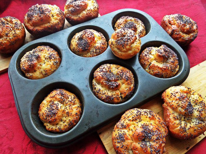 Сливочные булочки с маком (на маскарпоне)