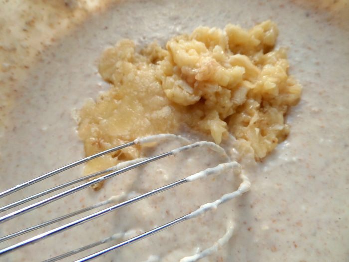 Оладушки с финиками и бананами (постные)