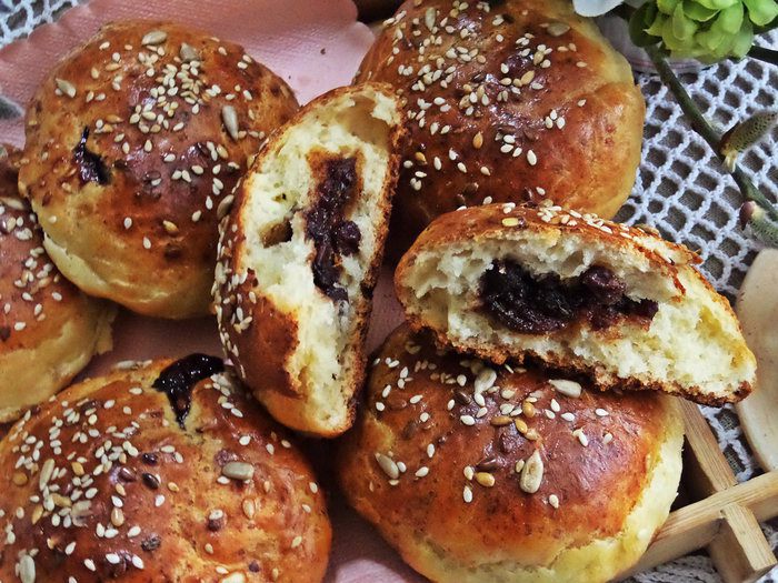 Булочки с начинкой на творожном тесте