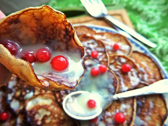 Оладьи из двух продуктов