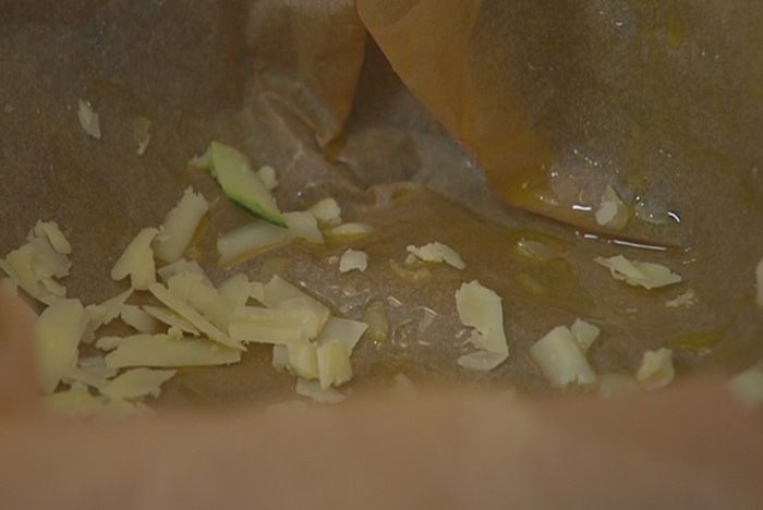 Запеканка из макарон с горошком, цукини и творогом 