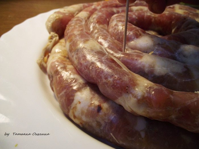 Домашняя колбаса из индейки