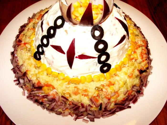 Праздничный салат &amp;quot;Шапка Мономаха&amp;quot;