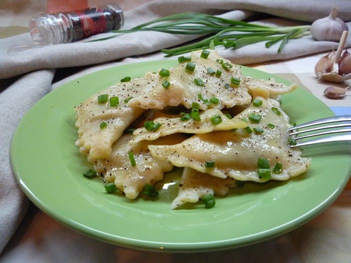 Постные пельмени с кабачками