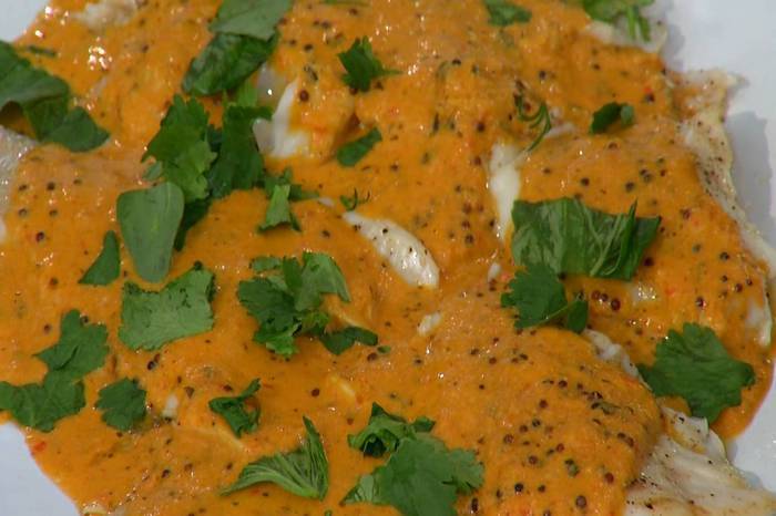 Треска с кокосовым карри-соусом
