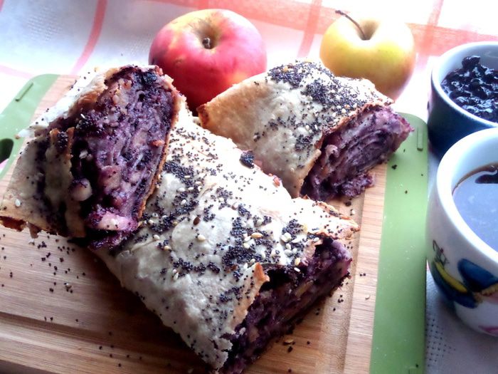 Штрудель из лаваша (постный)