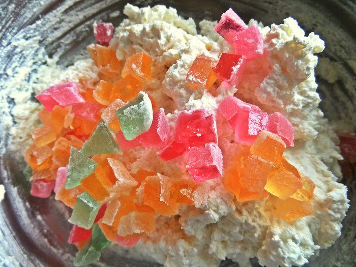 Мороженое из риса и мармелада