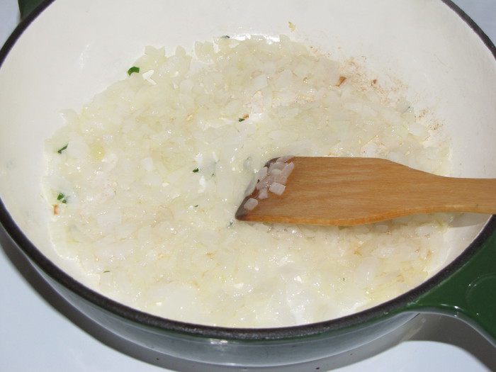 Яблочное ризотто с копченым лососем