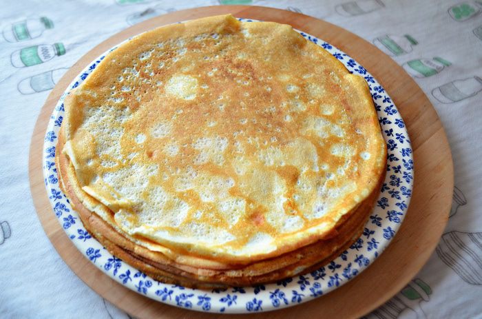 Блинная запеканка с шампиньонами