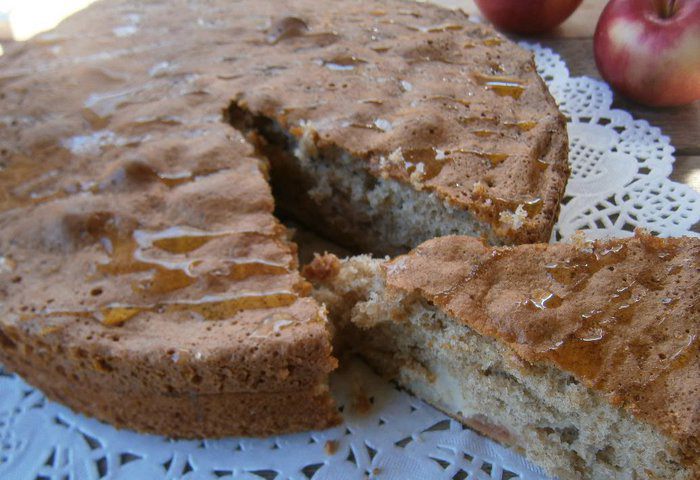 Яблочный пирог с отрубями