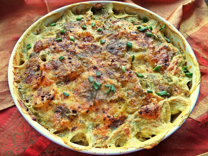 Картофельная запеканка с курицей