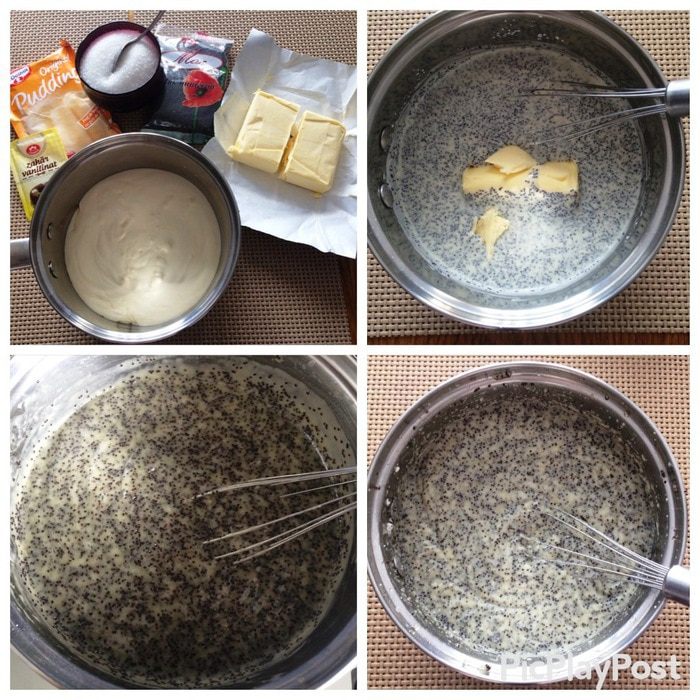Сметанный пирог с маком и вишней