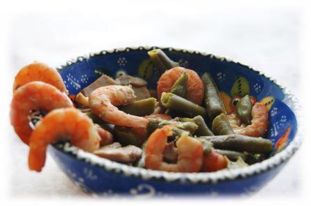 Фрикассе из креветок в мультиварке