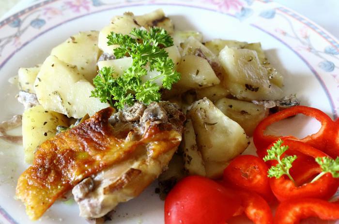 Картофель курино-грибной
