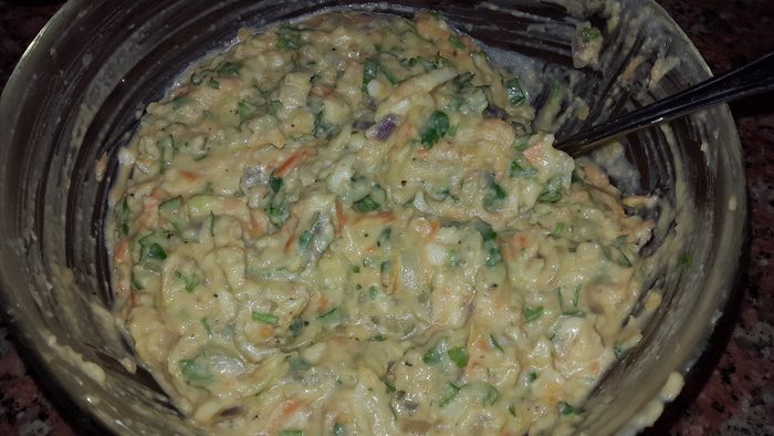 Запеканка из чечевицы с кабачком и сыром.