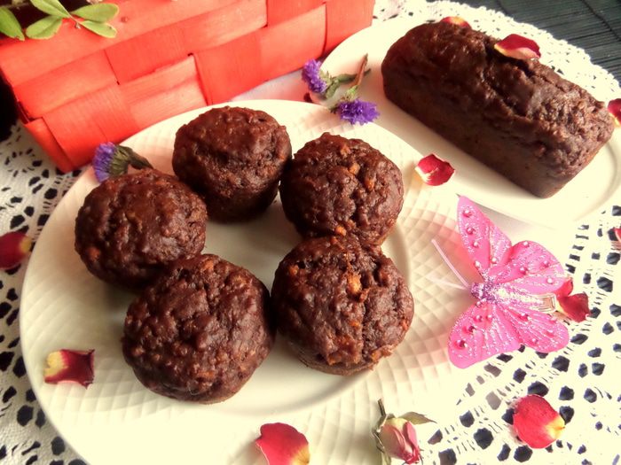 Маффины с апельсином и бананом