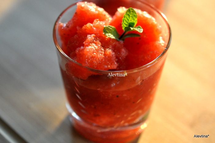 Клубничная гранита с водкой