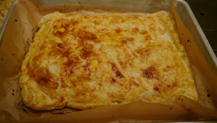 Слоеный пирог с грибами