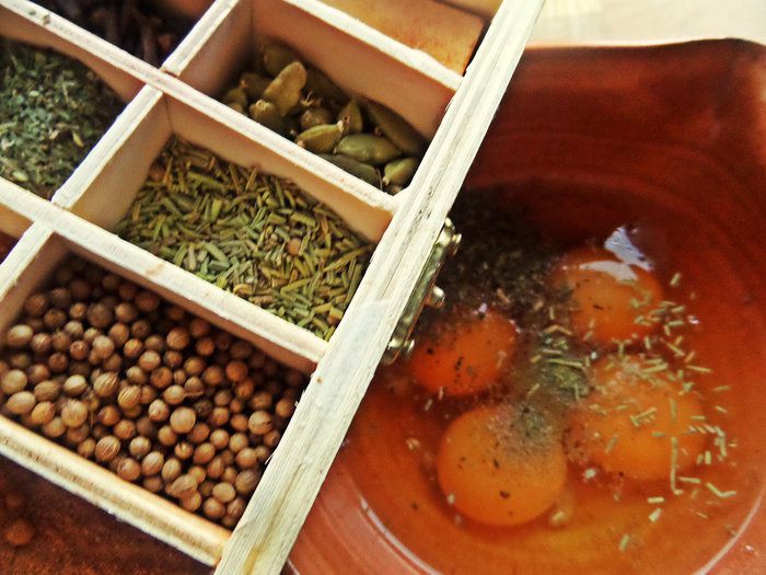 Фриттата с лососем и картофелем