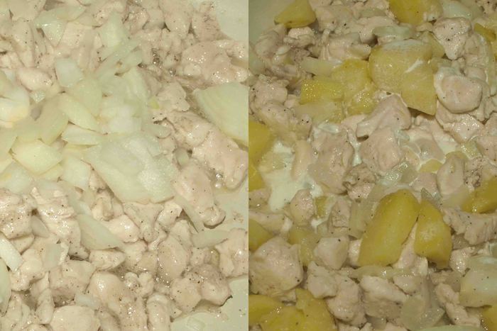  Пирог с курицей и картофелем