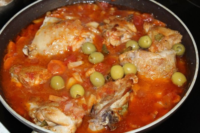 Фрикасе из курицы в томате
