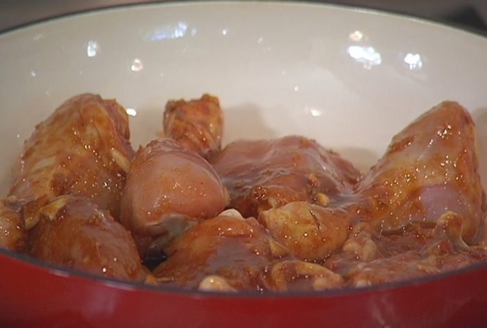 Цыпленок по-восточному с имбирем и чесноком