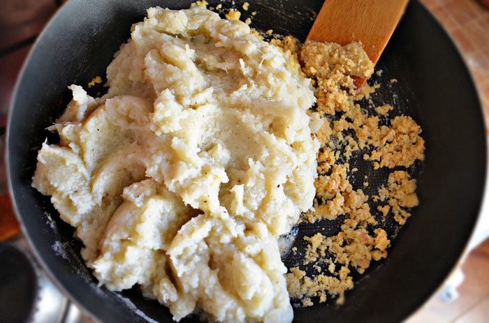Суфле из цветной капусты с морковью и луком-пореем