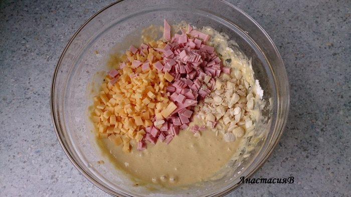 Маффины с сыром и орехами макадамии