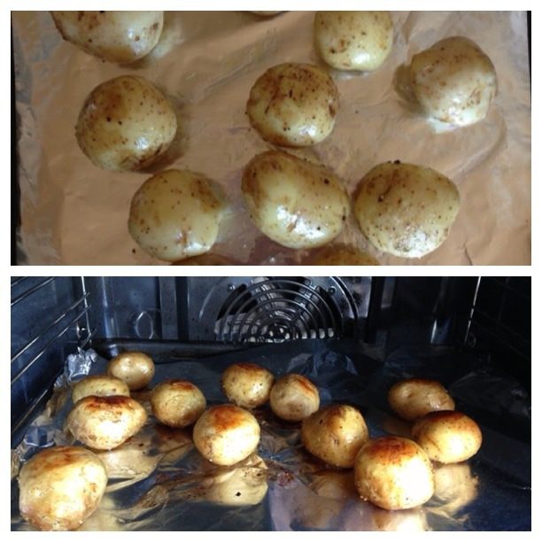 Картофельный салат с грецким орехом и базиликом