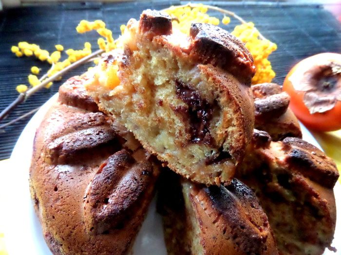 Бананово-шоколадный кекс