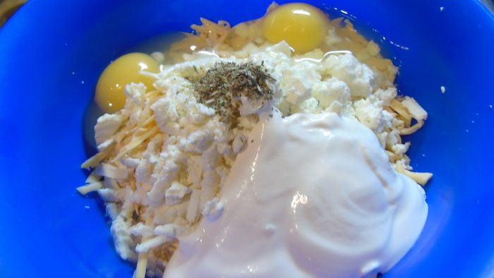 Лепешка с сыром и зеленью