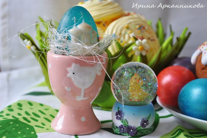 Лимонное пасхальное безе